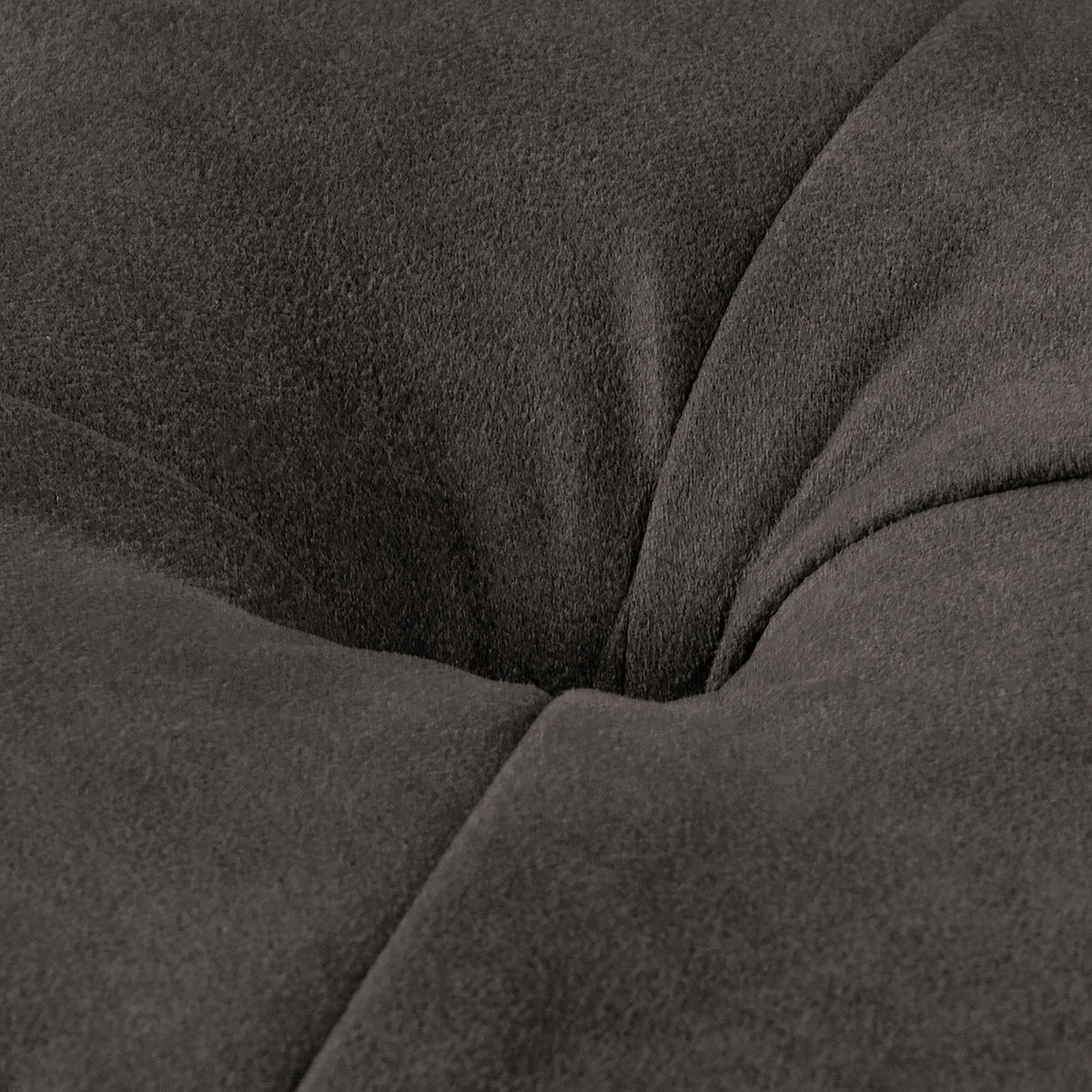 HOCKER Pako Lederlook Grau  - Braun/Grau, Design, Holz/Textil (80/45/80cm) - Livetastic