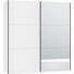 SCHWEBETÜRENSCHRANK in Weiß - Silberfarben/Weiß, Design, Glas/Holzwerkstoff (202,5/220/46cm) - Jutzler SCHWEBETÜRENSCHRANK in Weiß - Silberfarben/Weiß, Design, Glas/Holzwerkstoff (202,5/220/46cm) - Jutzler