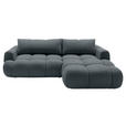 ECKSOFA Graphitfarben Struktur  inkl. Rückenkissen, Bettkasten, Schlaffunktion, Rücken echt, Liegefläche im Originalstoff  - Schwarz/Graphitfarben, KONVENTIONELL, Kunststoff/Textil (272/172cm) - Carryhome