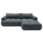 ECKSOFA Graphitfarben Struktur  - Schwarz/Graphitfarben, KONVENTIONELL, Kunststoff/Textil (272/172cm) - Carryhome