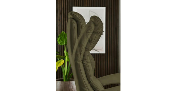 RELAXSESSEL in Leder Grün  - Edelstahlfarben/Grün, Design, Leder/Metall (76/119/86cm) - Dieter Knoll
