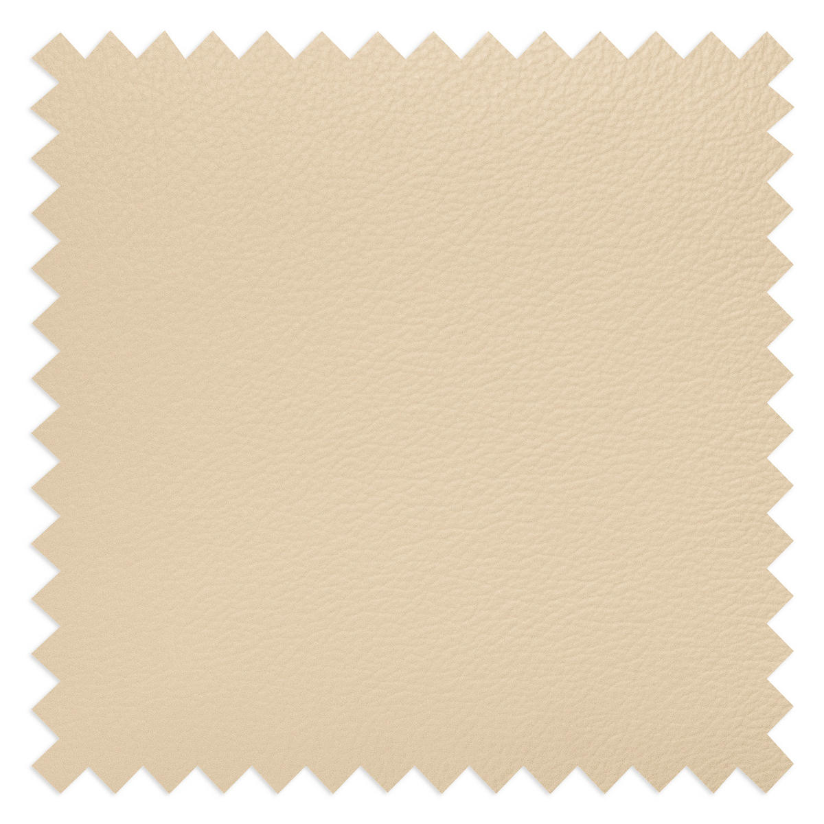 HOCKER Echtleder Beige  - Beige/Silberfarben, Design, Leder/Metall (62/42/60cm) - Livetastic