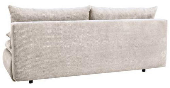 SCHLAFSOFA in Webstoff, Plüsch Naturfarben  - Schwarz/Naturfarben, KONVENTIONELL, Textil (203/72-96/98cm) - Novel