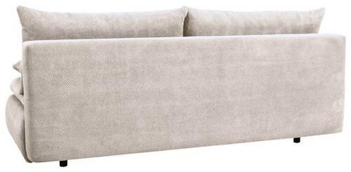 SCHLAFSOFA in Webstoff, Plüsch Naturfarben  - Schwarz/Naturfarben, Konventionell, Textil (203/72-96/98cm) - Novel