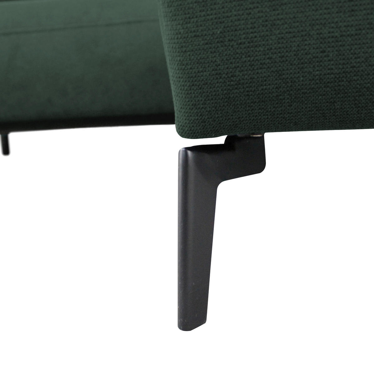 CloseUp von MID.YOU ECKSOFA Dunkelgrün Flachgewebe.