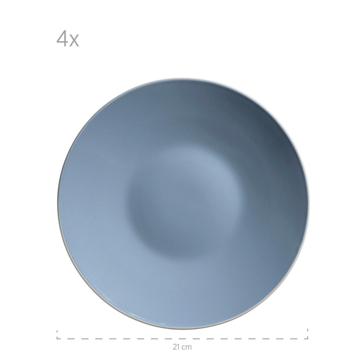 KOMBISERVICE Elissa 24-teilig  - Blau, Basics, Keramik (46,5/33/32cm) - Mäser