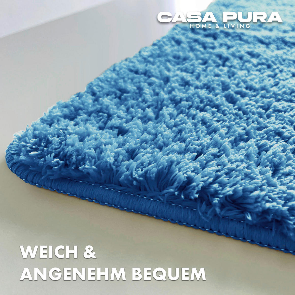 BADEMATTE SKY Hellblau 50/60 cm  - Hellblau, Basics, Kunststoff/Textil (50/60cm) - Floordirekt