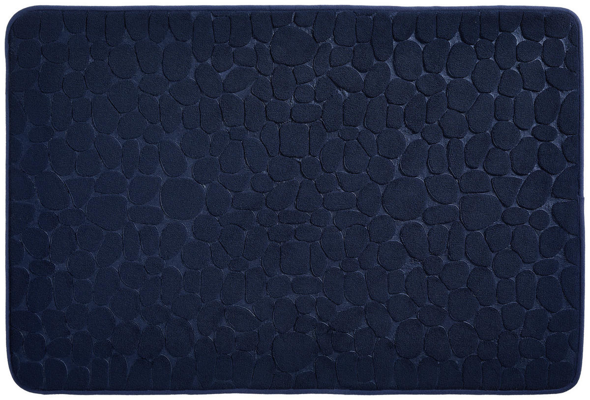 BADEMATTE Blau 60/90 cm  - Blau, Trend, Kunststoff/Textil (60/90cm) - Esposa
