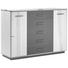 KOMMODE 132,8/93,3/44 cm - Dunkelbraun/Eschefarben, Design, Glas/Holz (132,8/93,3/44cm) - Valdera KOMMODE 132,8/93,3/44 cm - Dunkelbraun/Eschefarben, Design, Glas/Holz (132,8/93,3/44cm) - Valdera