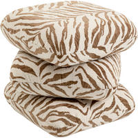 HOCKER Pepino Webstoff Weiß, Hellbraun  - Hellbraun/Weiß, Design, Textil (45/45/45cm) - Kare-Design
