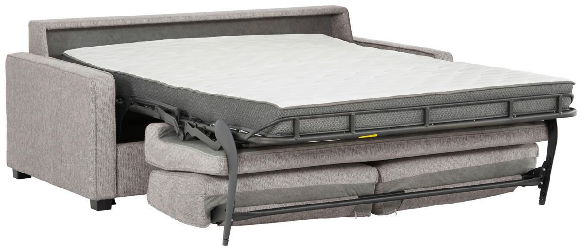 SCHLAFSOFA in Textil Grauweiss  - Schwarz/Grauweiss, Design, Kunststoff/Textil (205/83/100cm) - Livetastic
