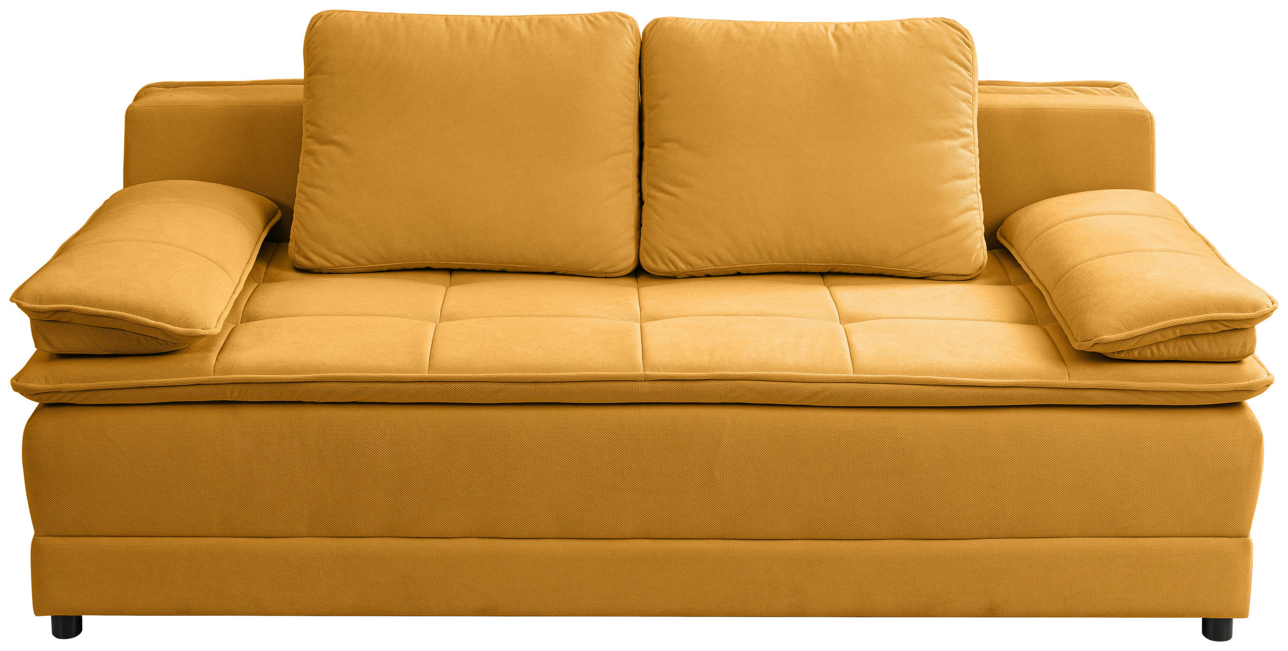 SCHLAFSOFA Webstoff Gelb  - Gelb/Schwarz, MODERN, Kunststoff/Textil (202/73-92/105cm) - MID.YOU