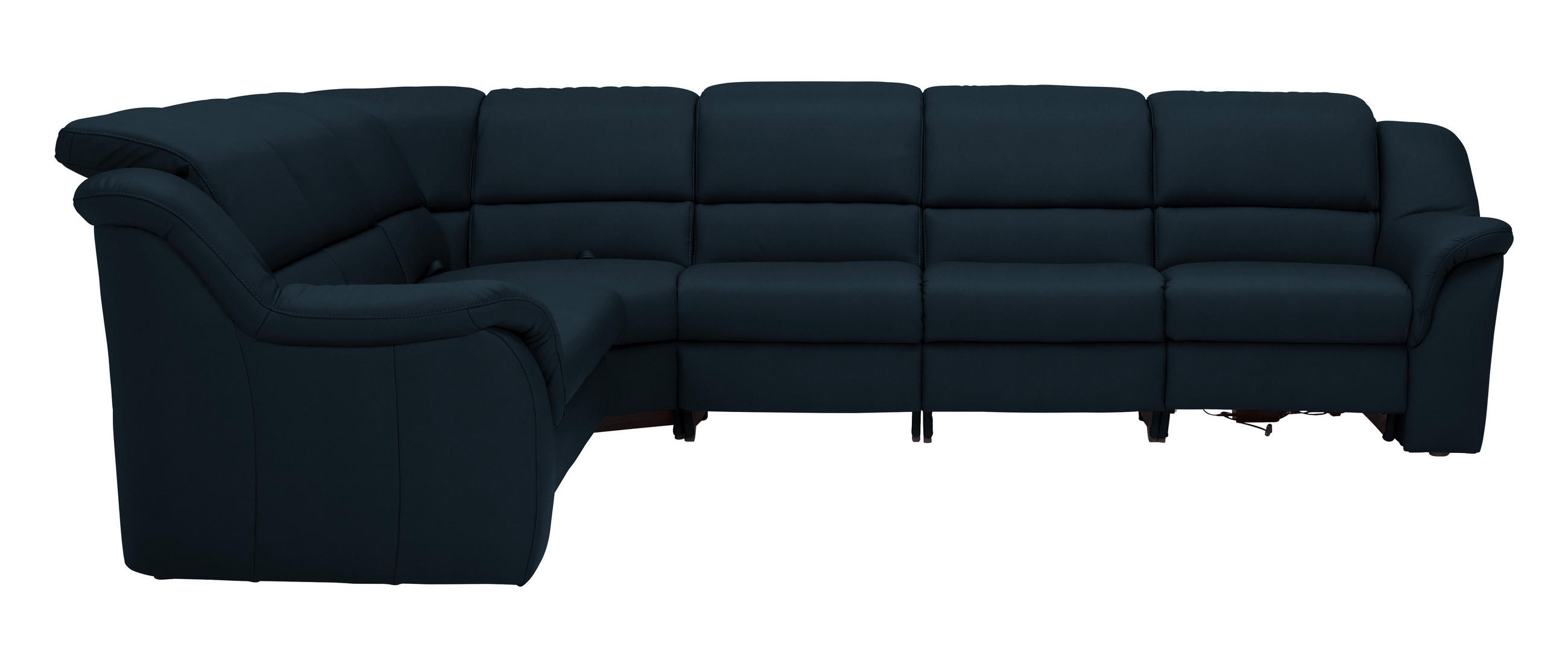 ECKSOFA  in Echtleder Dunkelblau  260/324 cm  - Schwarz/Dunkelblau, KONVENTIONELL, Leder/Kunststoff (260/324cm) - Cantus