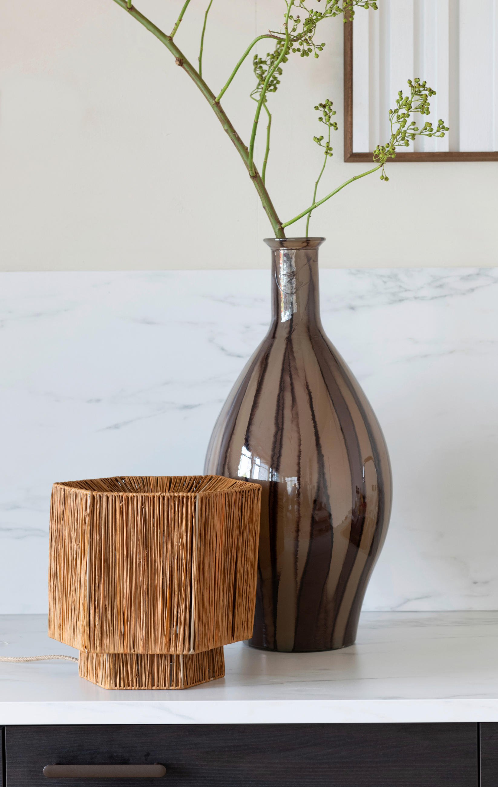 BORDSLAMPA Good & Mojo 27/27/26 cm   - brun, Basics, naturmaterial (27/27/26cm) - Good & Mojo