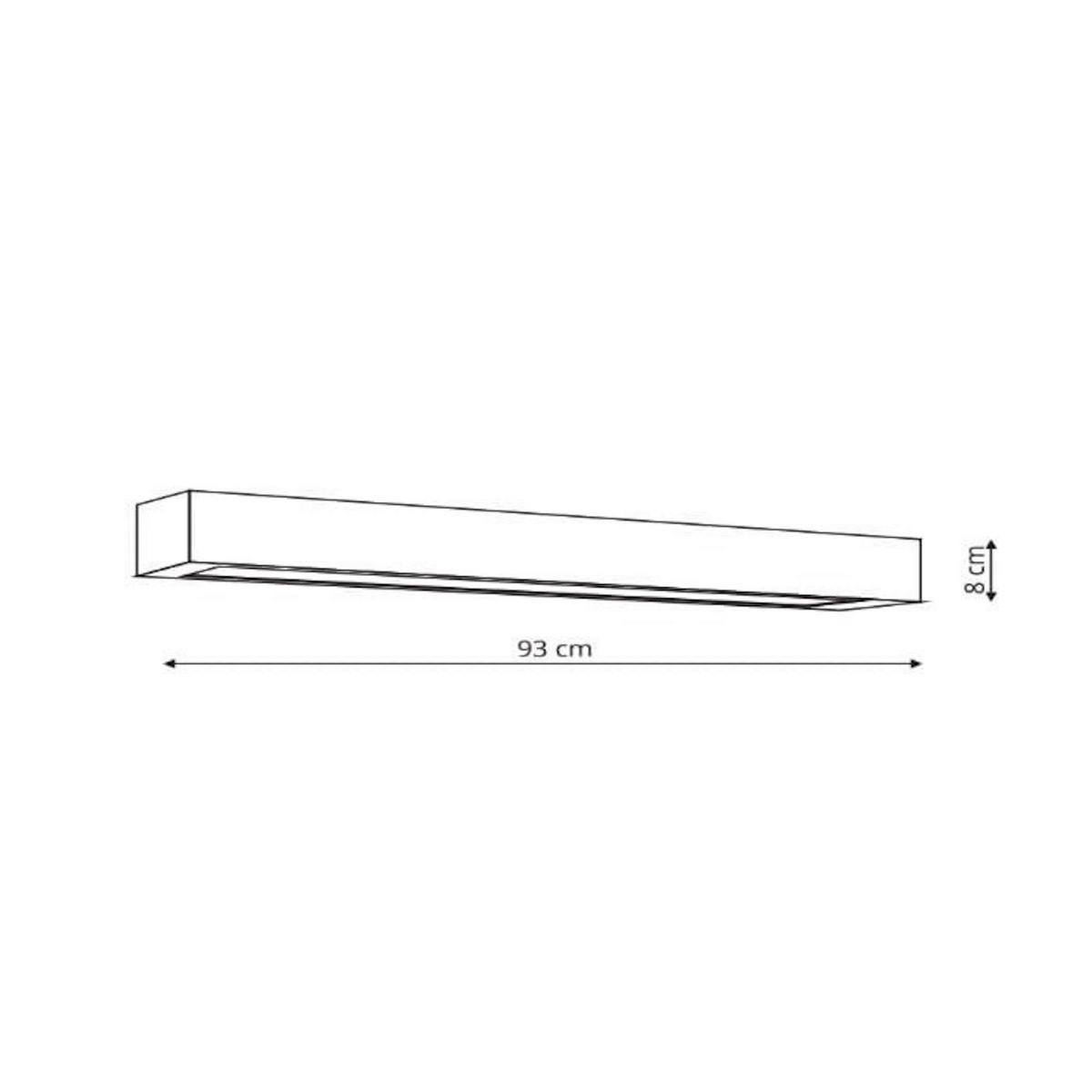 SPIEGELLEUCHTE - Schwarz, Konventionell, Metall (8/93/5.5cm)