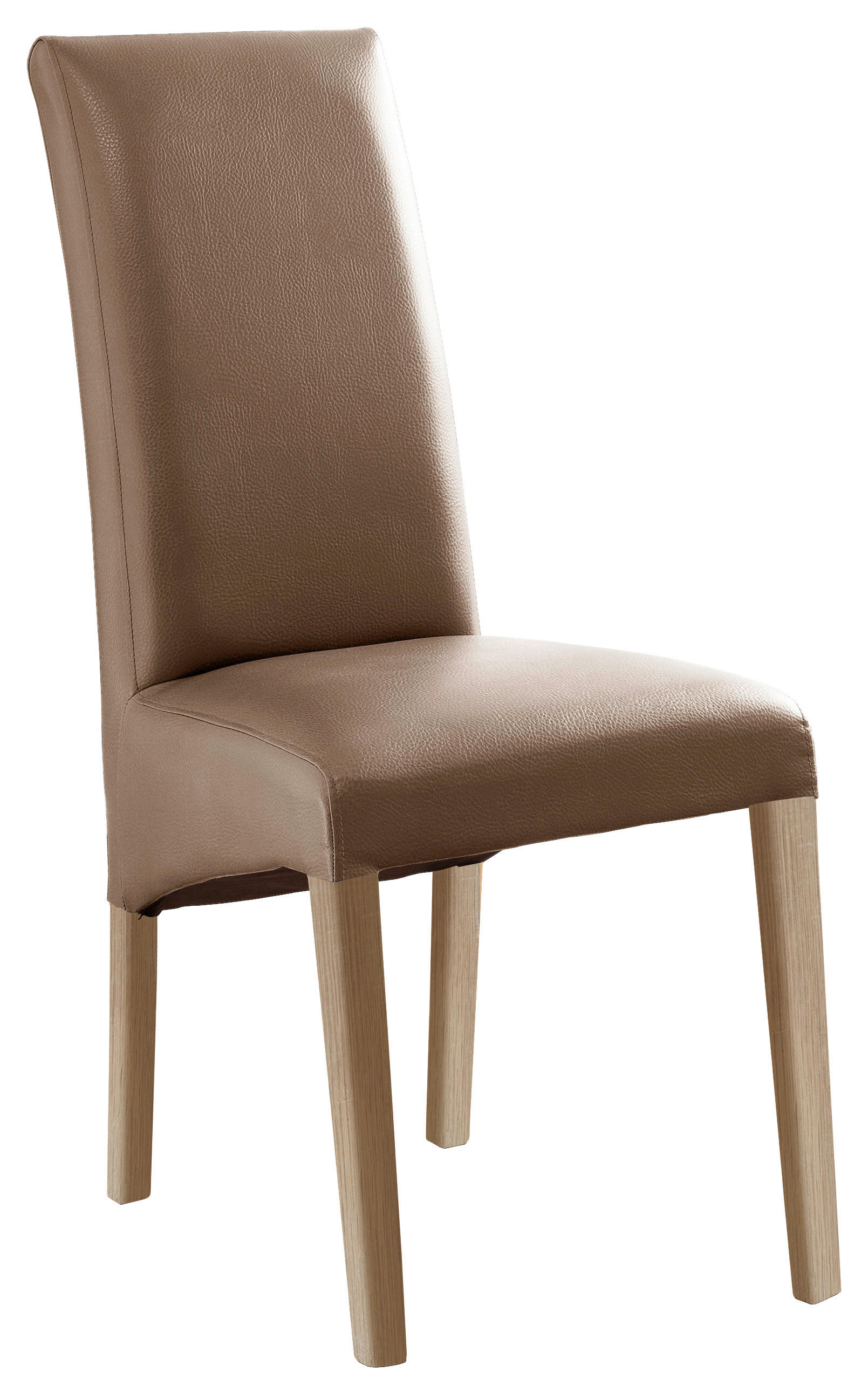 STUHL  in Lederlook Textil  - Sonoma Eiche/Cappuccino, KONVENTIONELL, Holz/Textil (47/102/57cm) - Carryhome