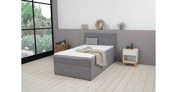 BOXBETT 100/200 cm  in Hellgrau  - Hellgrau/Schwarz, KONVENTIONELL, Kunststoff/Textil (100/200cm) - Carryhome