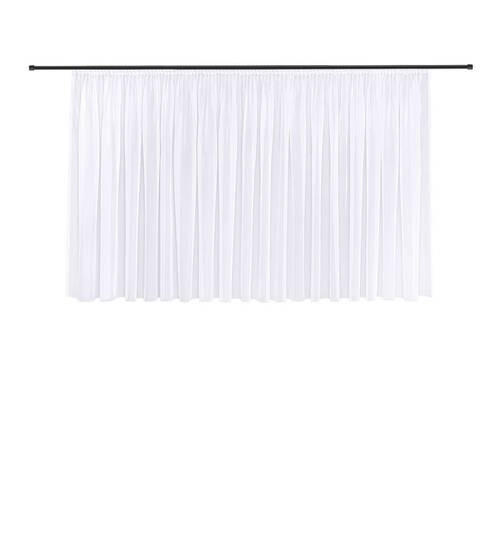 FERTIGSTORE  transparent  450/150 cm   - Weiß, Basics, Textil (450/150cm)