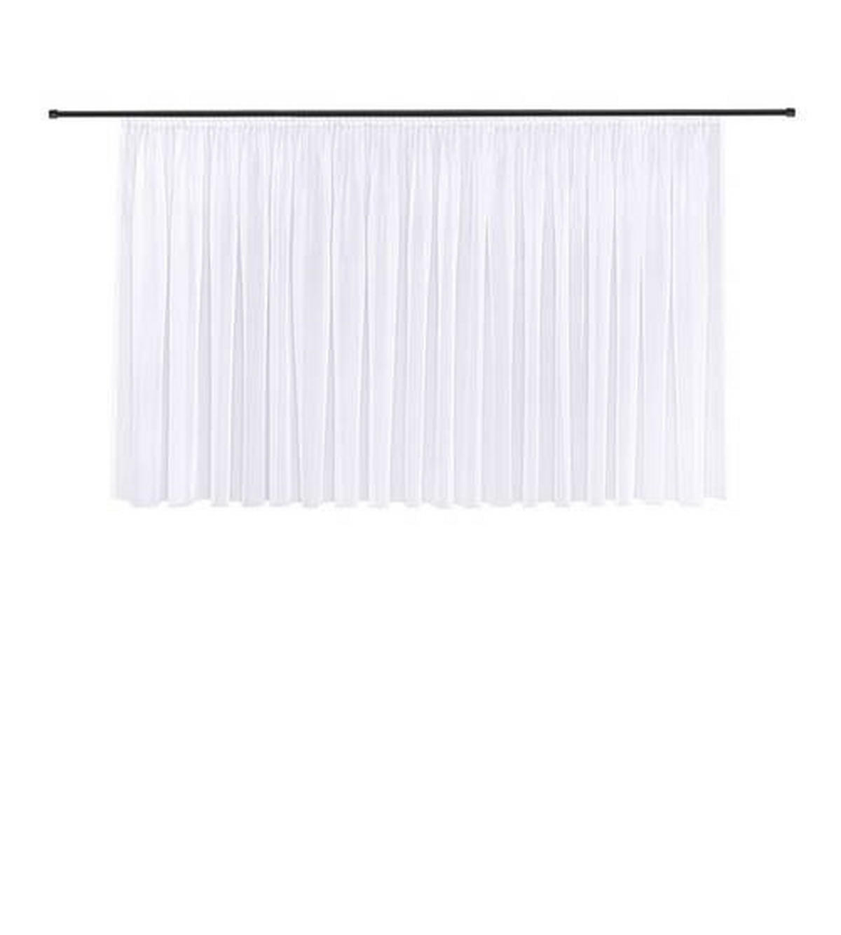 FERTIGSTORE  transparent  450/150 cm   - Weiß, Basics, Textil (450/150cm)