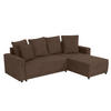 ECKSOFA Braun Mikrofaser  - Schwarz/Braun, Design, Kunststoff/Textil (178/248cm) - MID.YOU