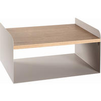 WANDBOARD Metall, Holzwerkstoff Eichefarben, Kaschmir  - Kaschmir/Eichefarben, MODERN, Holzwerkstoff/Metall (40/20/30cm)