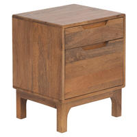 NACHTSCHRANK 40/50/35 cm, Naturfarben, Hartholz  - Naturfarben, MODERN, Holz (40/50/35cm) - MID.YOU