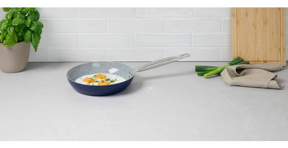 PFANNENSET Aluminium, Edelstahl 2-teilig  - Dunkelblau, Basics, Metall - Homeware Profession.