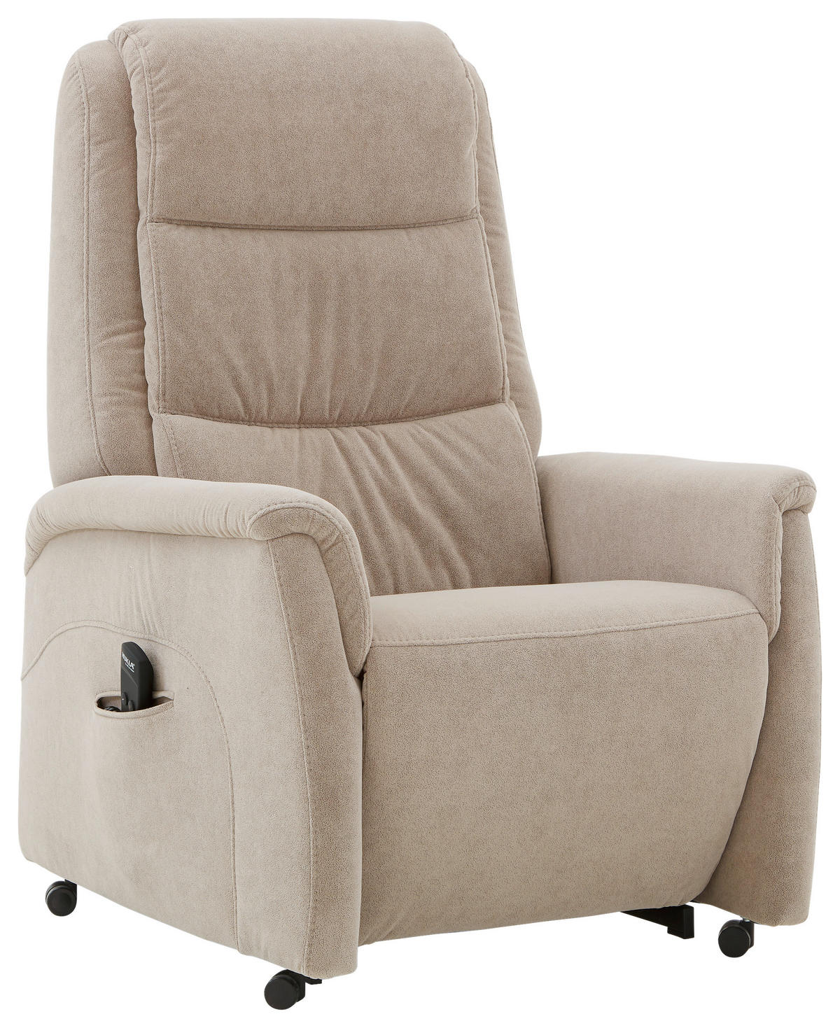 FERNSEHSESSEL in Mikrofaser Beige  - Beige/Schwarz, KONVENTIONELL, Kunststoff/Textil (70/105/88cm) - Valdera