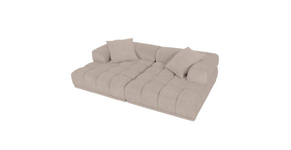 SOFAELEMENT in Plüsch Hellbraun  - Hellbraun/Schwarz, KONVENTIONELL, Kunststoff/Textil (125/66/155cm) - Carryhome