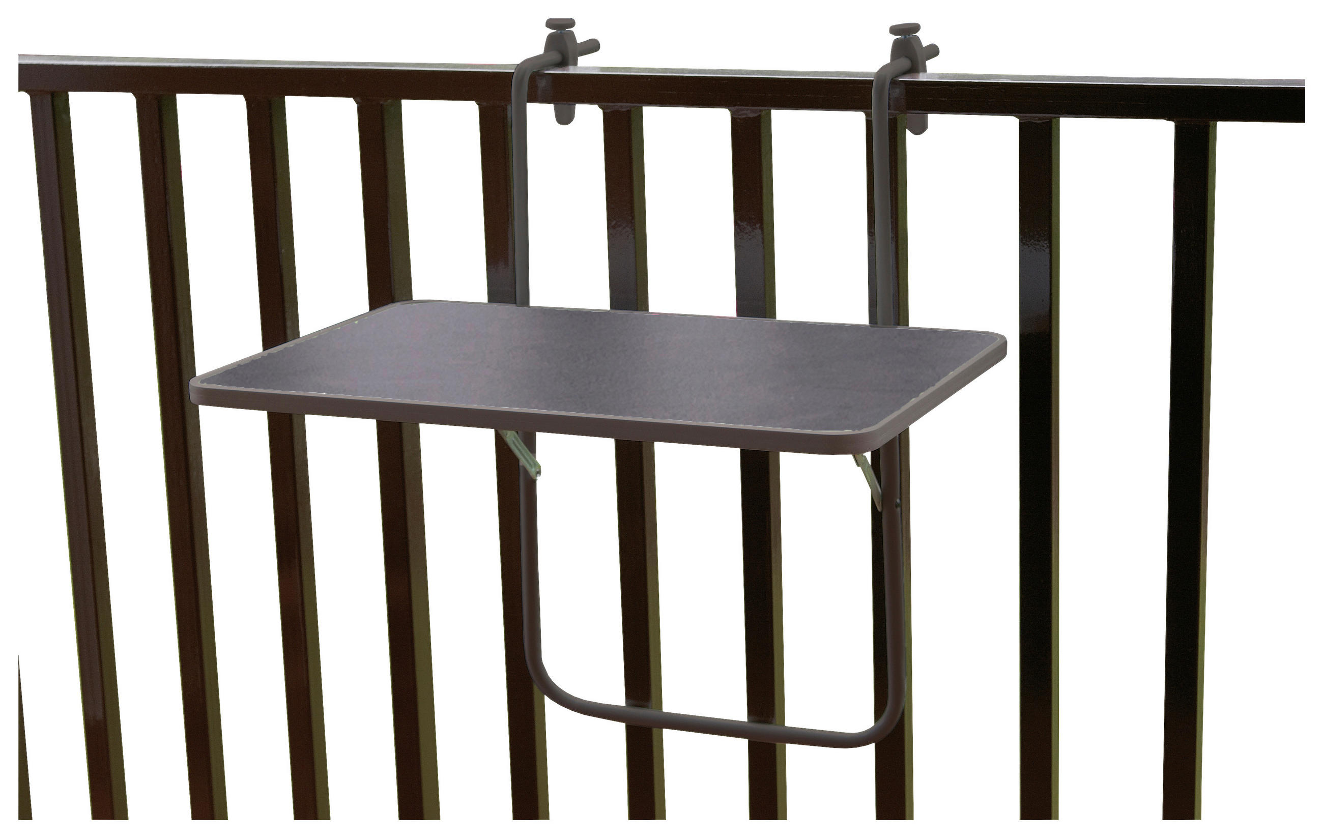 BALKONHÄNGETISCH Metall, Holzwerkstoff Anthrazit  - Anthrazit, Basics, Holzwerkstoff/Metall (40/60/20cm) - Gardenson
