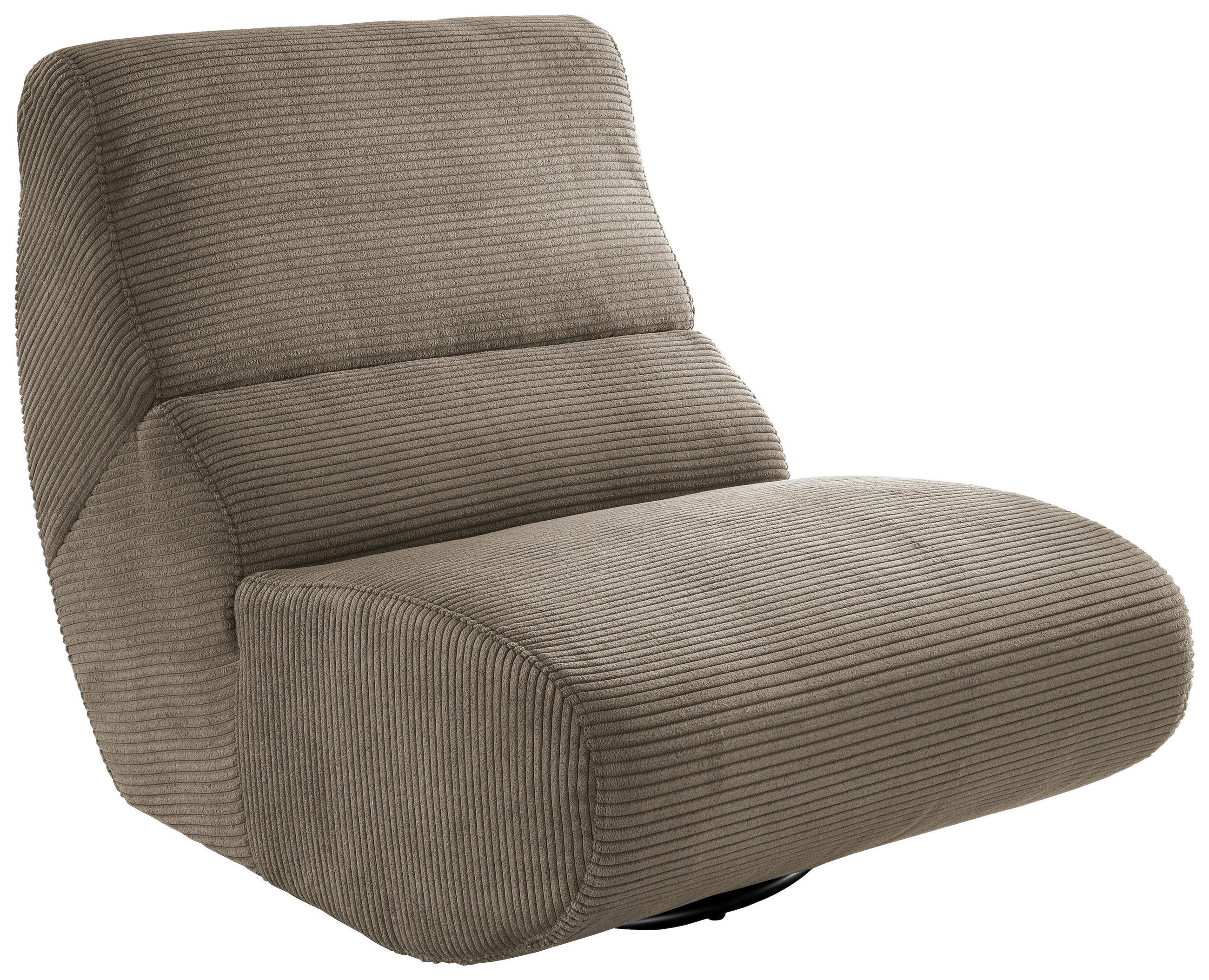SESSEL Cord Graubraun    - Graubraun/Schwarz, Design, Textil/Metall (74/85/105cm) - Livetastic