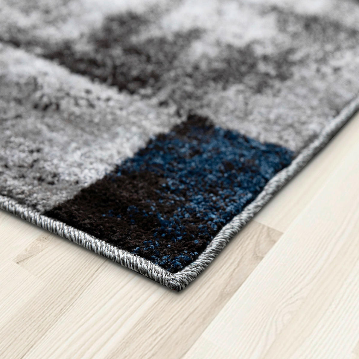 WEBTEPPICH 80/150 cm Phoenix-6042 Blau, Grau  - Blau/Grau, Design, Kunststoff/Textil (80/150cm) - Novel