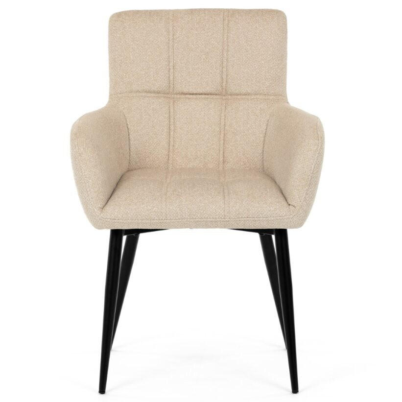 STOLIČKA, 60/86/62 cm - čierna/béžová, Modern, kov/textil (60/86/62cm) - Carryhome