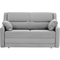 SCHLAFSOFA Flachgewebe Grau  inkl. Armlehnenkissen  - Schwarz/Grau, KONVENTIONELL, Kunststoff/Textil (152/88/91cm) - Sedda