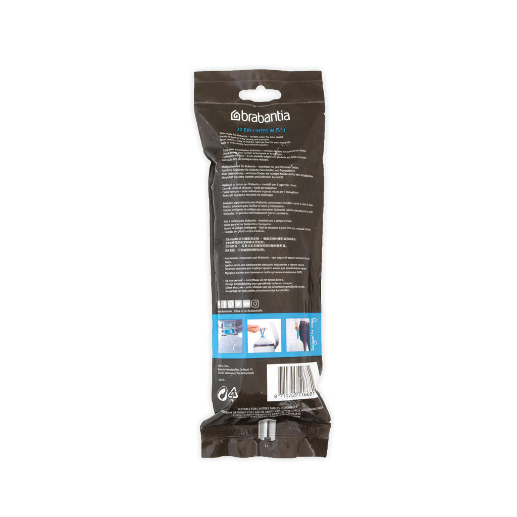 PYTEL NA ODPADKY  5 l - Design, plast (29,5/34/0,1cm) - Brabantia