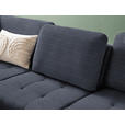 ECKSOFA in Bouclé Dunkelblau  - Schwarz/Dunkelblau, Natur, Textil/Metall (233/288cm) - Valnatura