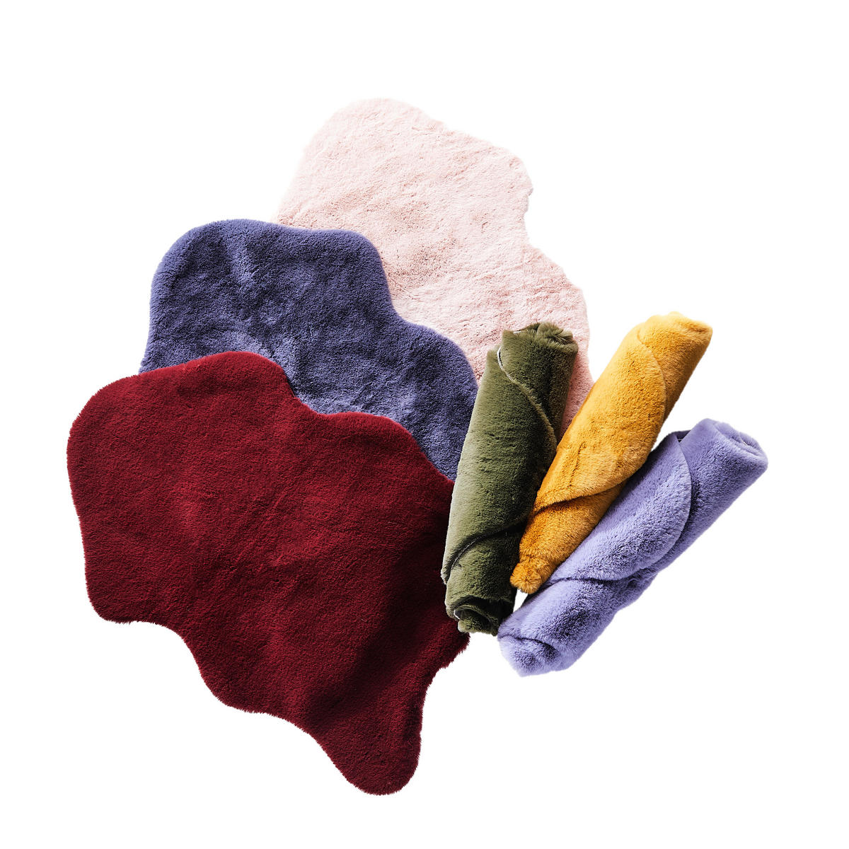 KUNSTFELL 60/90 cm Bordeaux  - Bordeaux, Basics, Fell/Textil (60/90cm) - Ambia Home