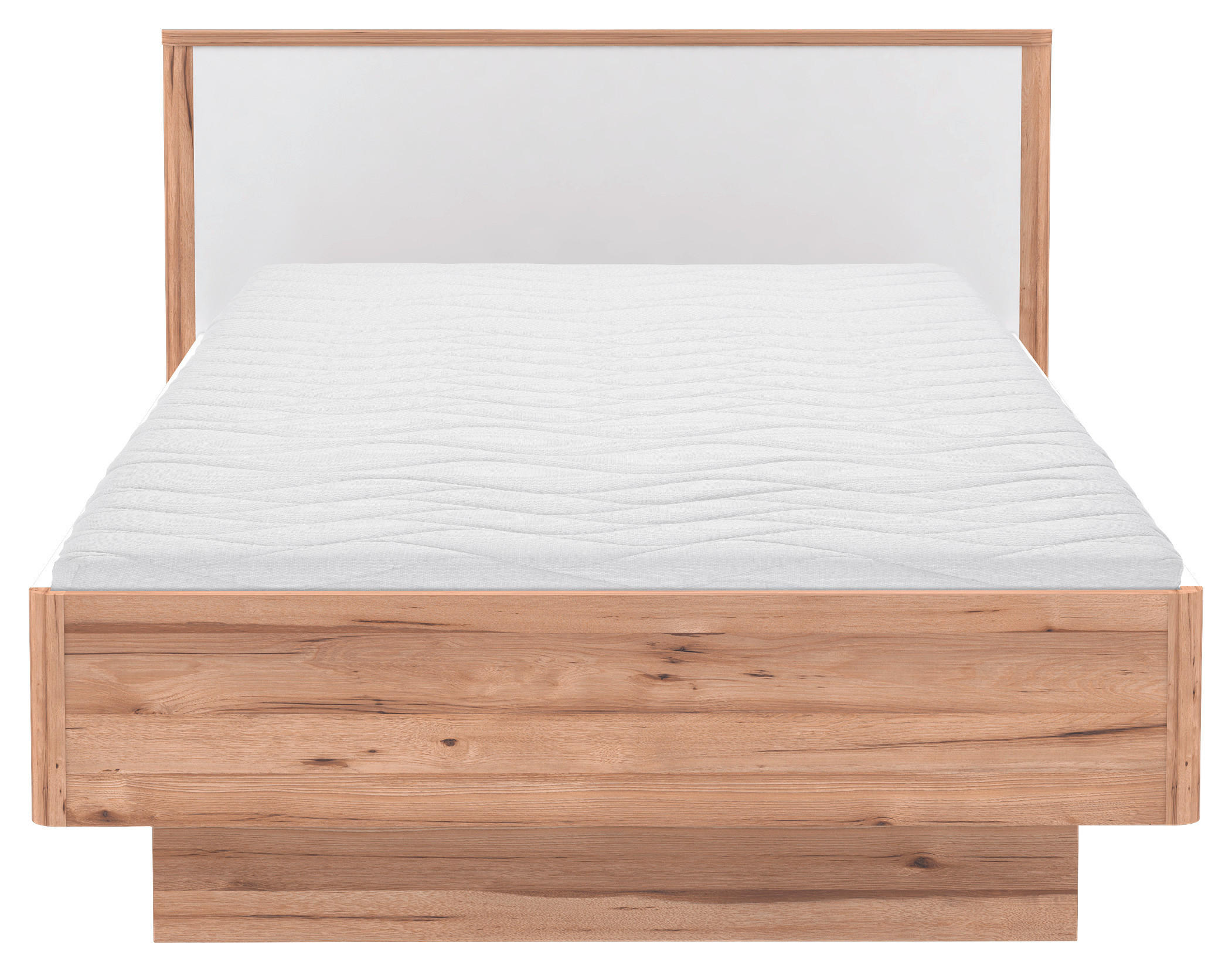 POSTELJA 120 cm x 200 cm , leseni material bela, barve hrasta - barve hrasta/bela, Konvencionalno, leseni material (120/200cm) - Xora