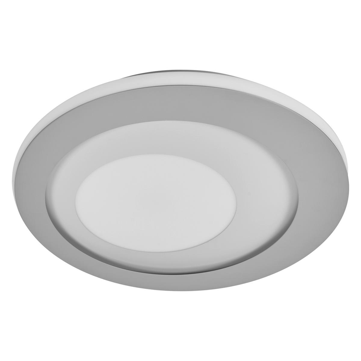 LED-DECKENLEUCHTE Orbis Spiral 40/5 cm   - Grau, Design, Kunststoff/Metall (40/5cm) - Osram