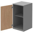 AKTENSCHRANK Eichefarben, Grau  - Eichefarben/Grau, KONVENTIONELL, Holzwerkstoff (40/76,5/43cm) - Moderano