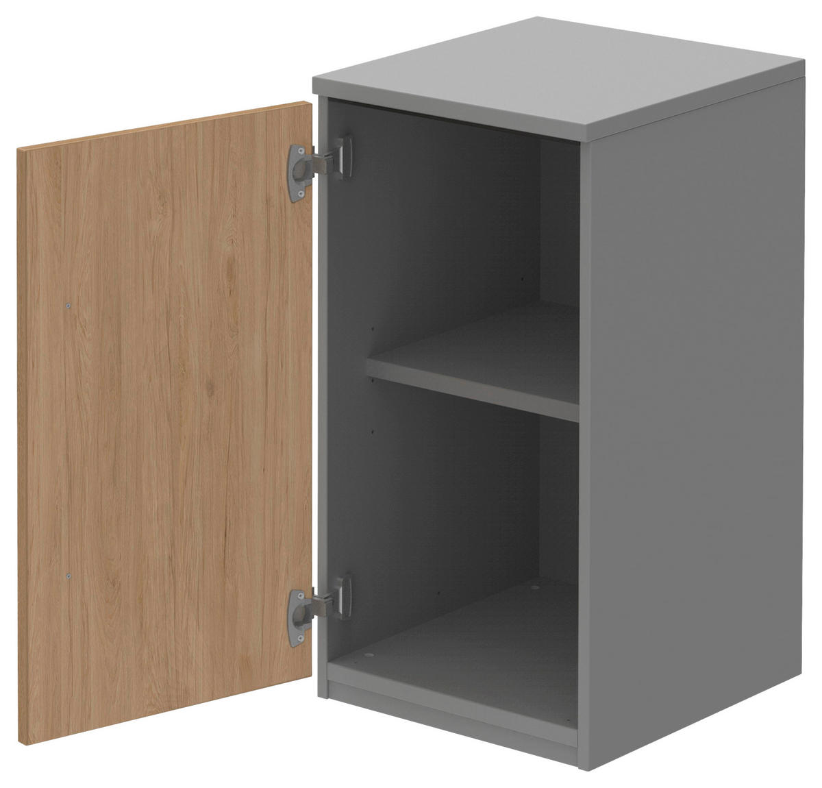 AKTENSCHRANK 40/76,5/43 cm  - Eichefarben/Grau, Konventionell, Holzwerkstoff (40/76,5/43cm) - Moderano