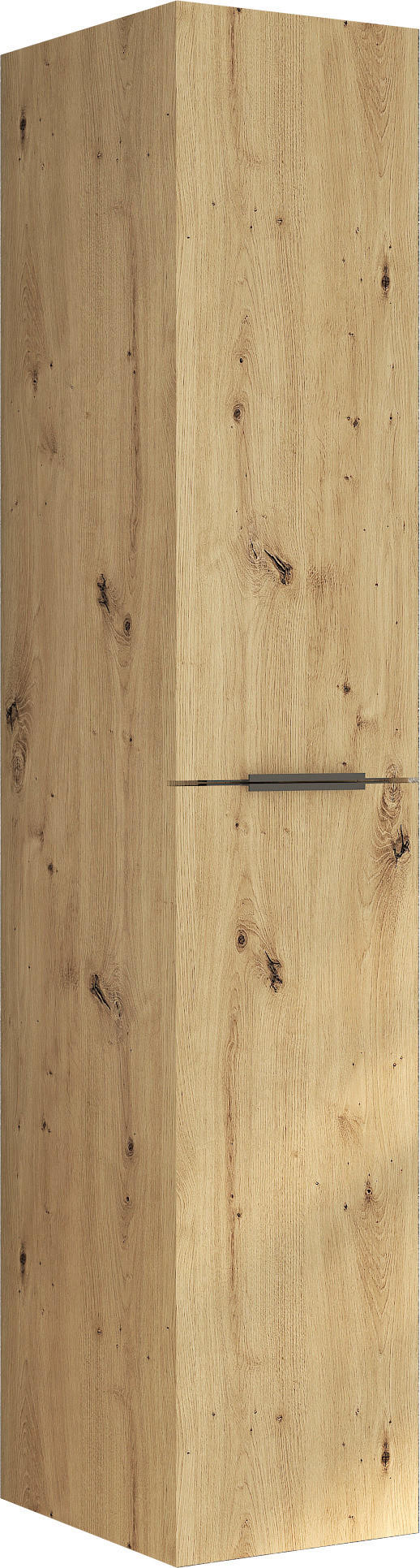VYSOKÁ SKŘÍŇ, dub artisan, dub artisan, 33/166/33 cm - černá/dub artisan, Moderní, kov/kompozitní dřevo (33/166/33cm) - Stylife