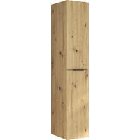 VISOKA OMARA 33/166/33 cm  - črna/hrast artisan, Moderno, kovina/leseni material (33/166/33cm) - Ti'me