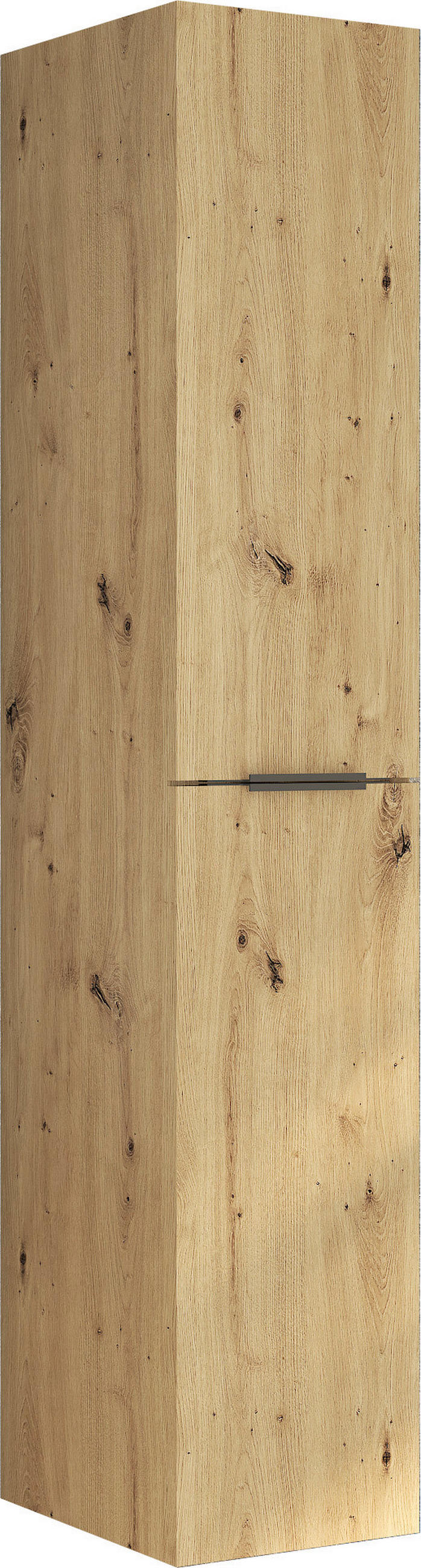 VISOKA OMARA 33/166/33 cm  - črna/hrast artisan, Moderno, kovina/leseni material (33/166/33cm) - Ti'me