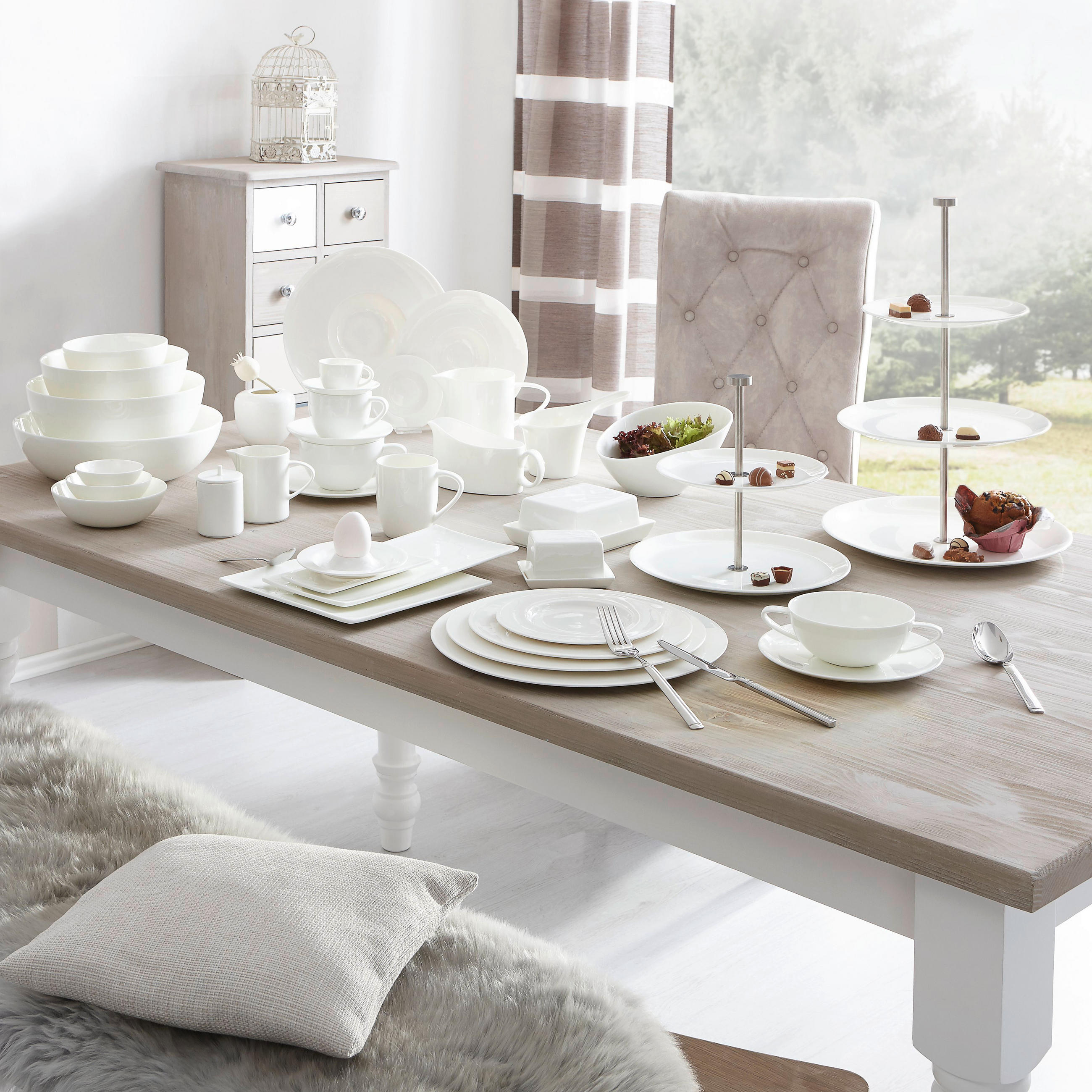 DESSERTTELLER Weiß 21 cm cm A TABLE  - Weiß, Basics, Keramik (21 cmcm) - ASA