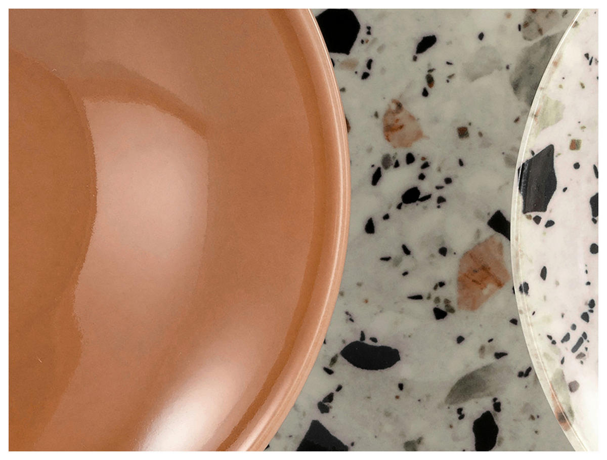 SERVIS Terrazzo Mix 12 delar  - grå/multicolor, Basics, keramik - Creatable