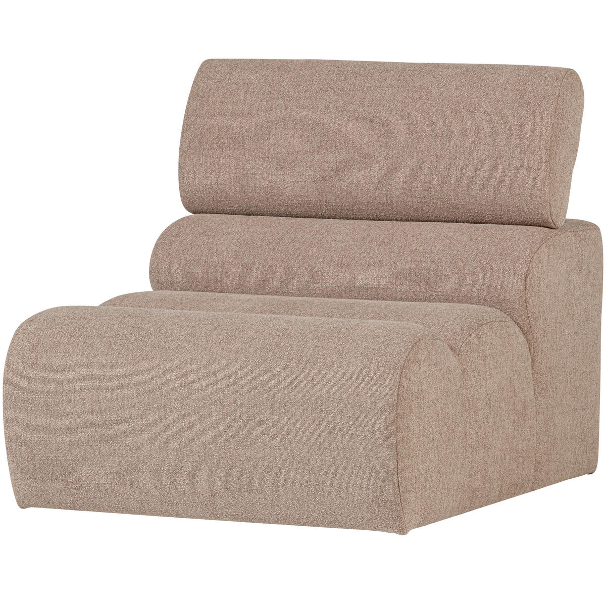 SOFAELEMENT Novi in Bouclé Taupe  - Taupe/Schwarz, Design, Kunststoff/Textil (82/86/113cm) - Livetastic