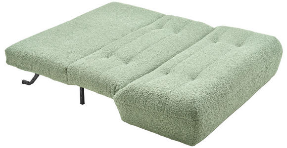 SCHLAFSOFA Teddystoff Grün  - Schwarz/Grün, KONVENTIONELL, Kunststoff/Textil (150/85/100cm) - Carryhome