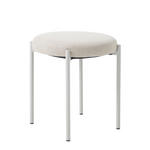HOCKER Webstoff Sandfarben, Beige  - Sandfarben/Beige, Basics, Textil/Metall (43,5/48/43,5cm) - Xora