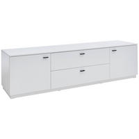 LOWBOARD  225/58/50 cm 2 Schublade(n) Beimöbel erhältlich, stehend  - Weiss/Schwarz, Design, Holzwerkstoff/Kunststoff (225/58/50cm) - Stylife